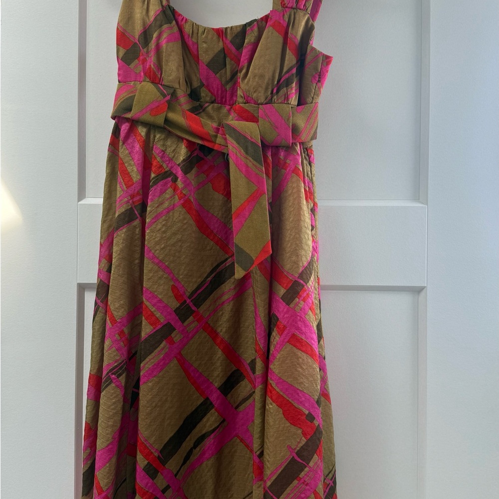 Nanette Lepore Pink and Brown Plaid Kids Dress